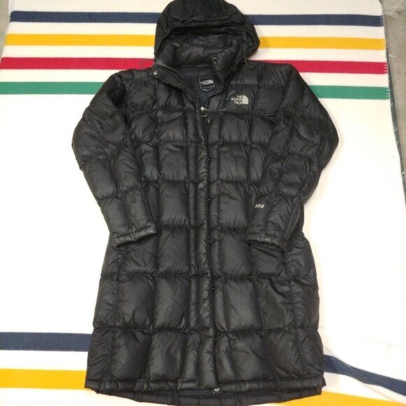 The‎ North Face Jacket Women's L 600 Down Coat Long Trench Puffer Hooded  *READ* - Picture 1 of 6